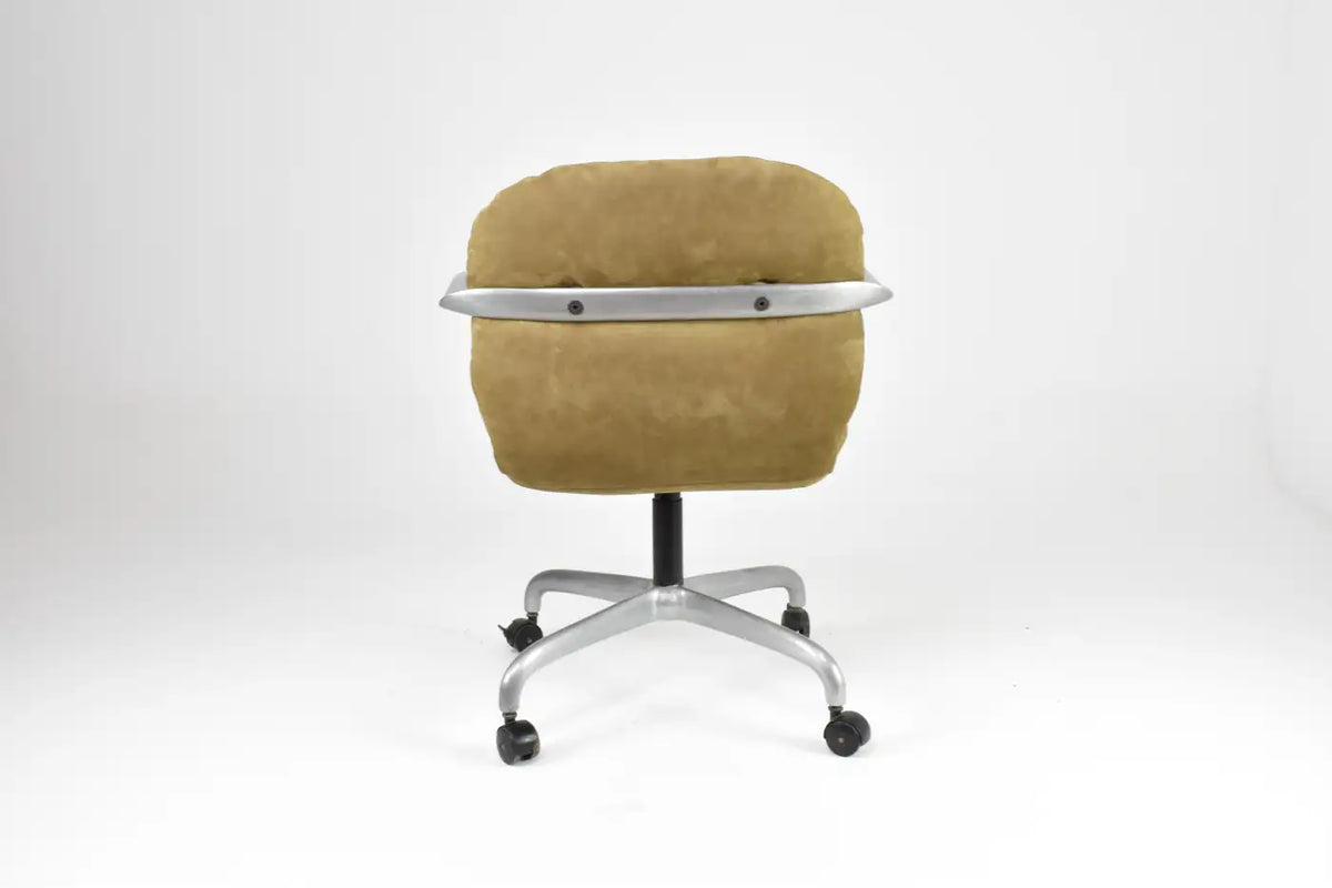 1950s Morrison Hannah velvet office chair for Knoll