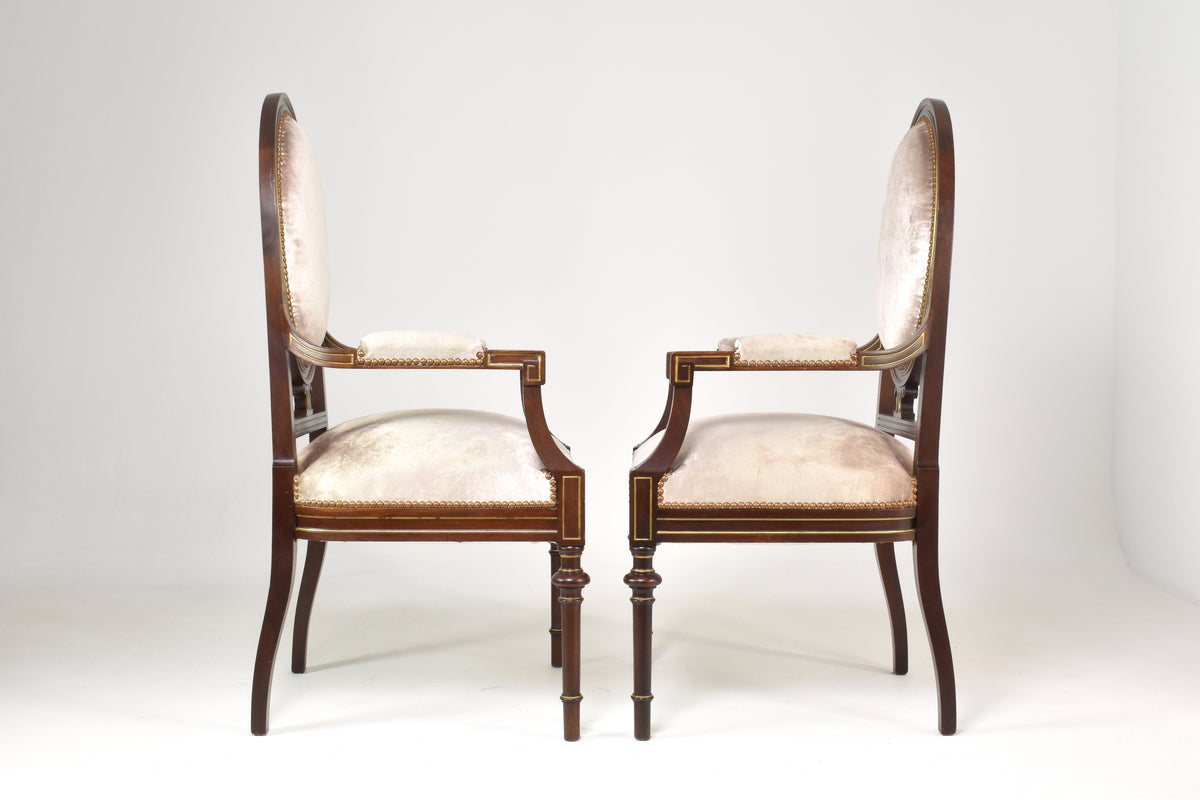 Pair of French 1960s Louis XVI ArmchairsV
