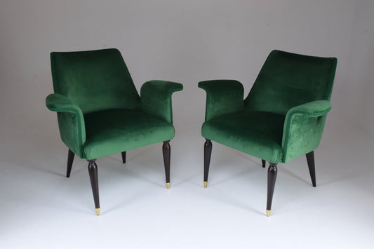 20th Century Pair of Italian Armchairs by Paolo Buffa, 1940s - Spirit Gallery