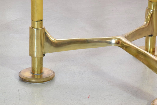 20th Century Vintage Brass Bamboo Desk Gabriella Crespi Style, 1970s - Spirit Gallery