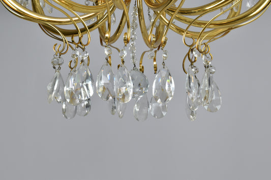1950's Italian Crystal Chandelier by Oscar Tolasco for Lumi Milano - Spirit Gallery