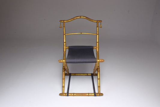 Antique Wooden Folding Chair, Napoleon III - Spirit Gallery