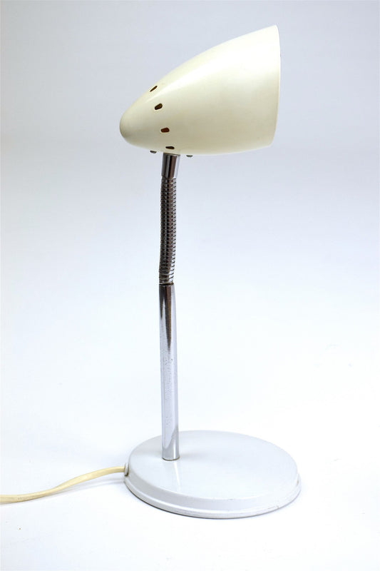 Articulating Desk Lamp in White Enameled Steel - Spirit Gallery