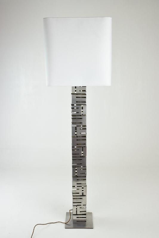 Building Metal Floor Lamp by Curtis Jere, USA, 1970's - Spirit Gallery