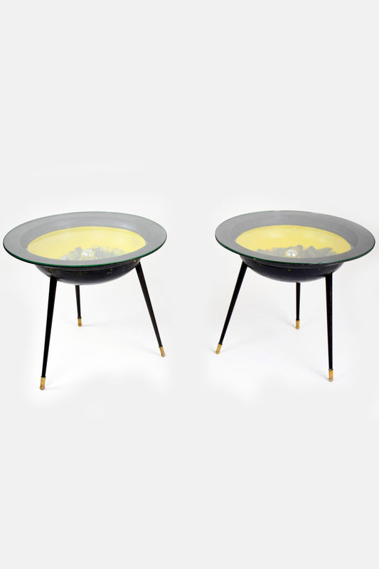 Pair of Space Age Tables with Integrated Lighting, France, 1950's - Spirit Gallery