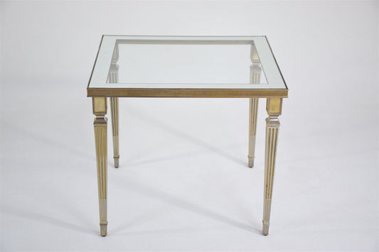 Silvered Brass Coffee or Side Table, France, 1970's - Spirit Gallery
