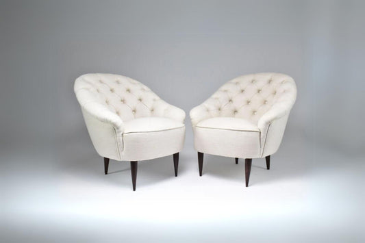 Shop Pair of Italian Armchairs Attributed to Gio Ponti, 1950s - Spirit Gallery Vintage Furniture