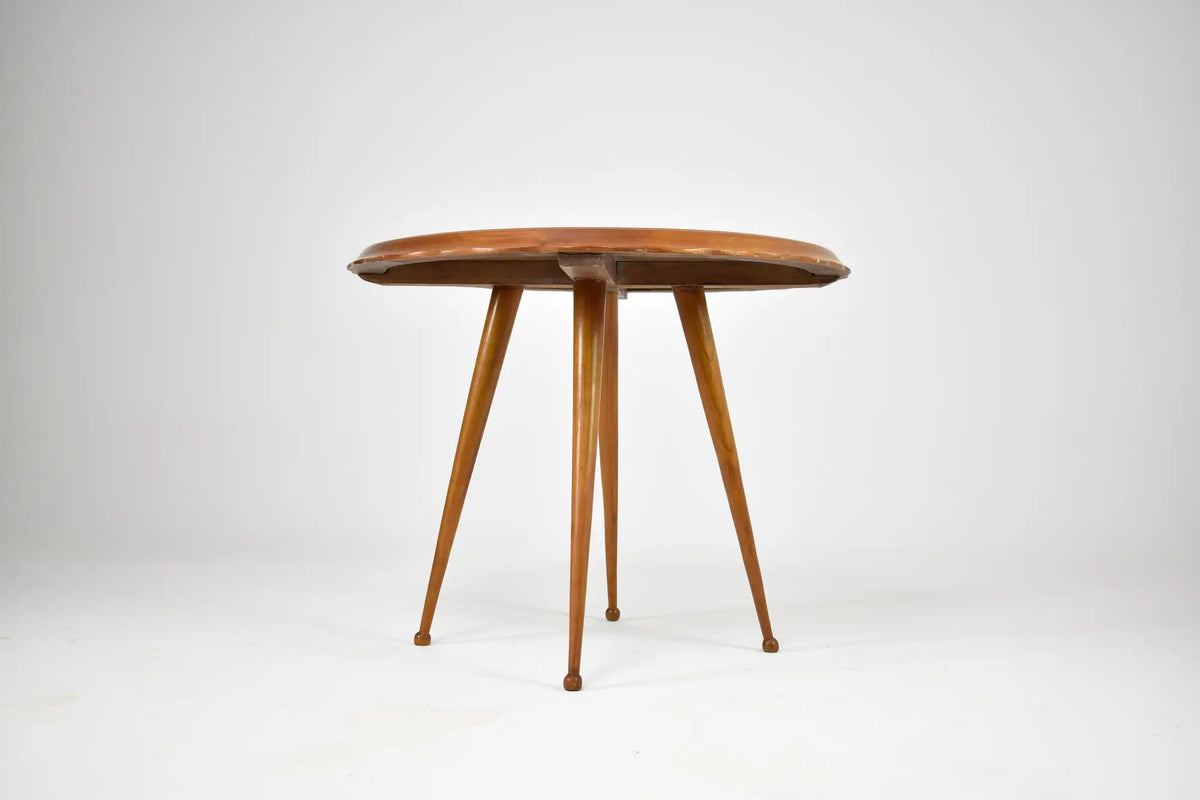 Shop Vintage Italian Scalloped Cherry Side Table Attributed to Paolo Buffa, 1950s - Spirit Gallery Vintage Furniture