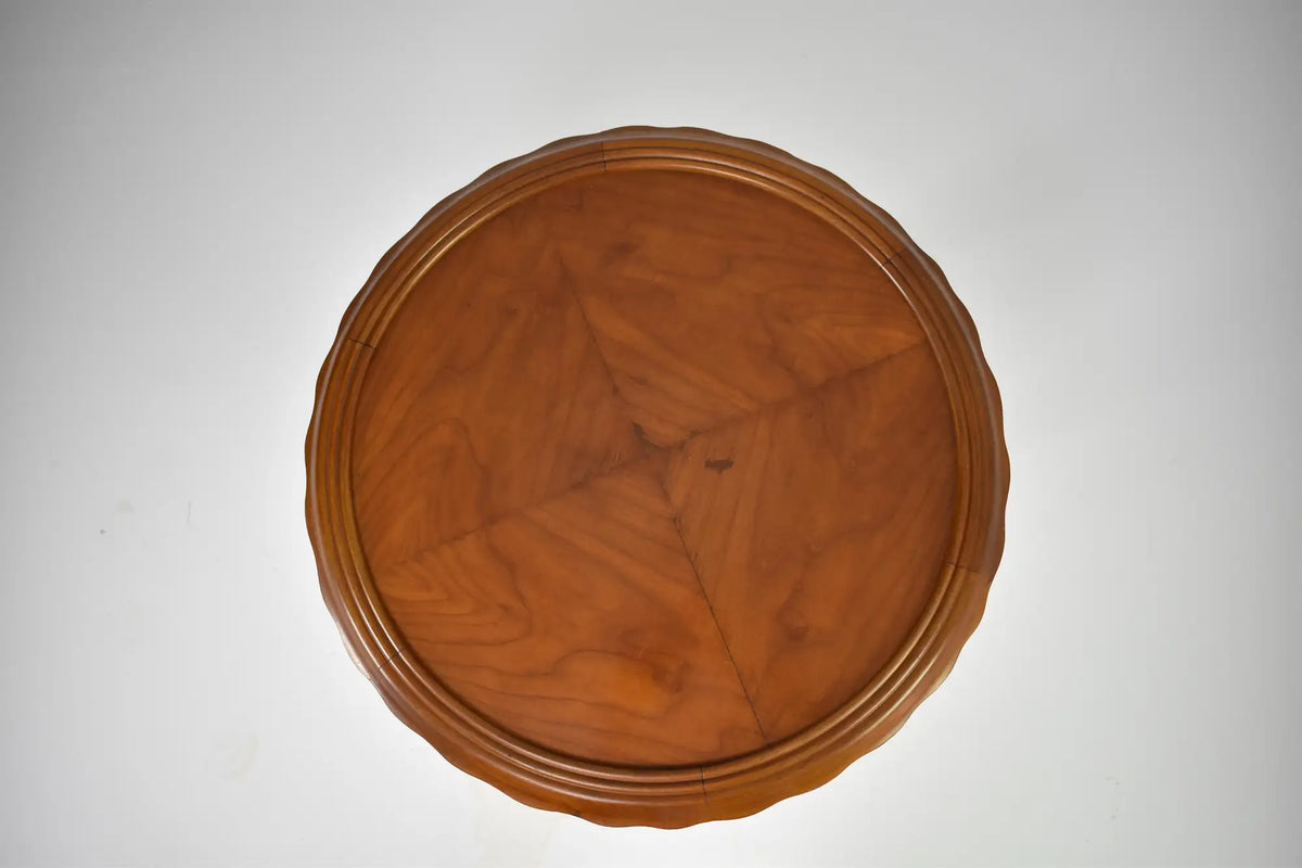 Shop Vintage Italian Scalloped Cherry Side Table Attributed to Paolo Buffa, 1950s - Spirit Gallery Vintage Furniture