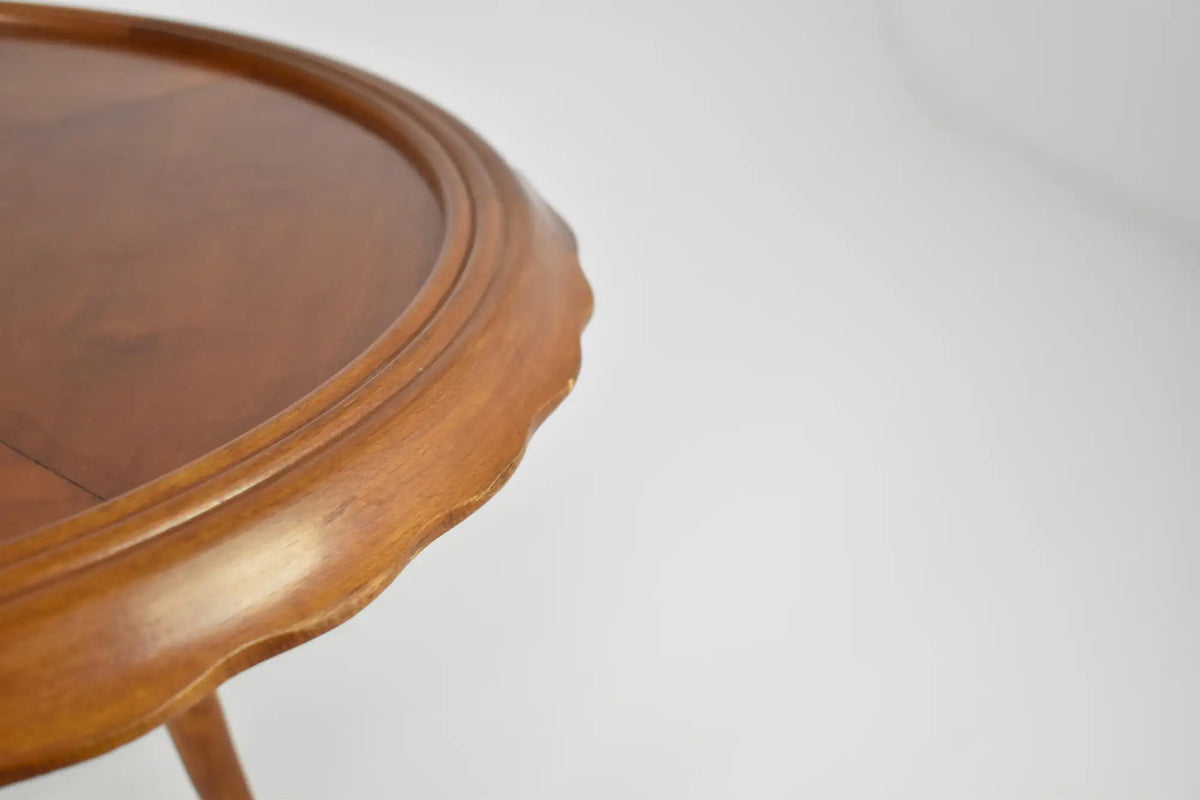 Shop Vintage Italian Scalloped Cherry Side Table Attributed to Paolo Buffa, 1950s - Spirit Gallery Vintage Furniture