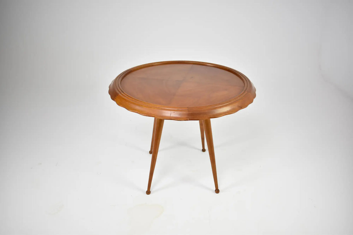 Shop Vintage Italian Scalloped Cherry Side Table Attributed to Paolo Buffa, 1950s - Spirit Gallery Vintage Furniture