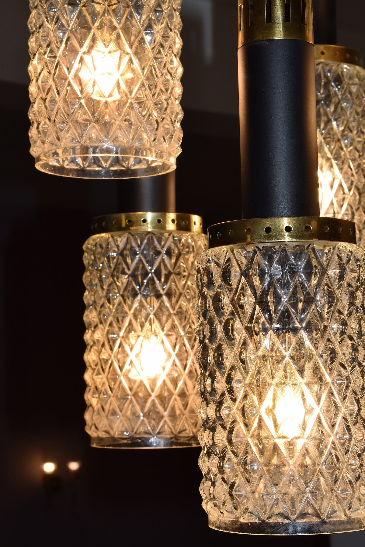 Shop 1960's 6 Light Glass Pendant by Stilnovo - Spirit Gallery Vintage Furniture