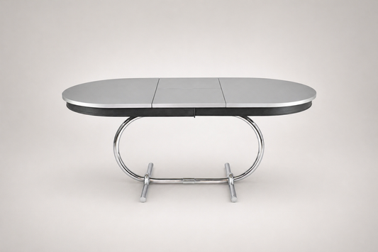 Shop 1960s French Extendable Kitchen Formica and Chrome Dining Table - Spirit Gallery Vintage Furniture