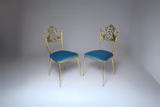 Shop 20th Century Pair of Italian Vintage Brass Swan Chairs, 1950s - Spirit Gallery Vintage Furniture
