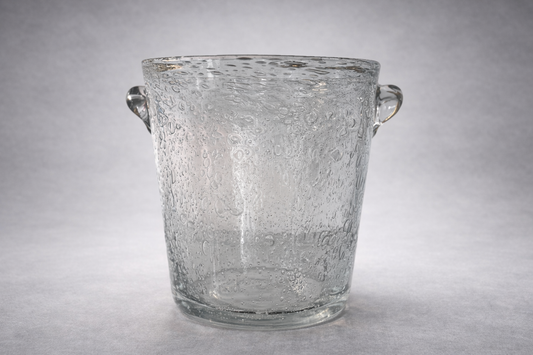French Bubbled-Glass Champagne Bucket, in the Style of Biot, 1960s
