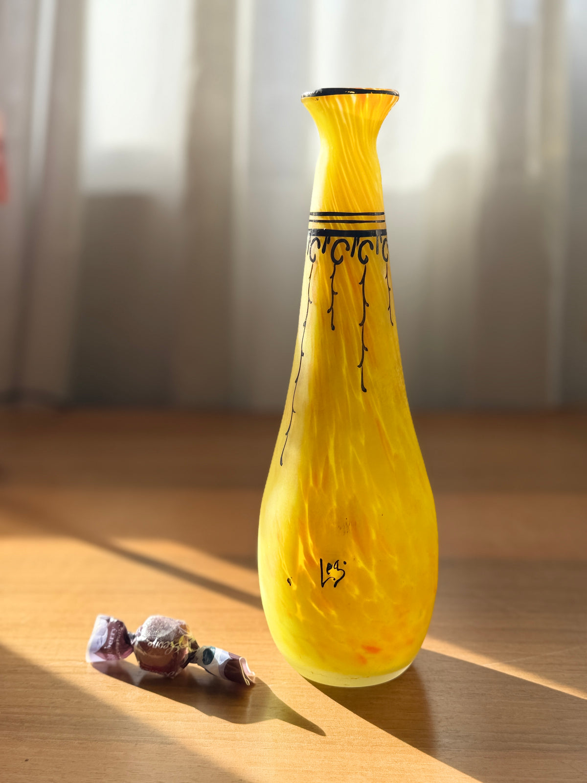 Shop Art Nouveau Yellow Cased-Glass Bud Vase, signed Legras, France c.1900 - Spirit Gallery Vintage Furniture