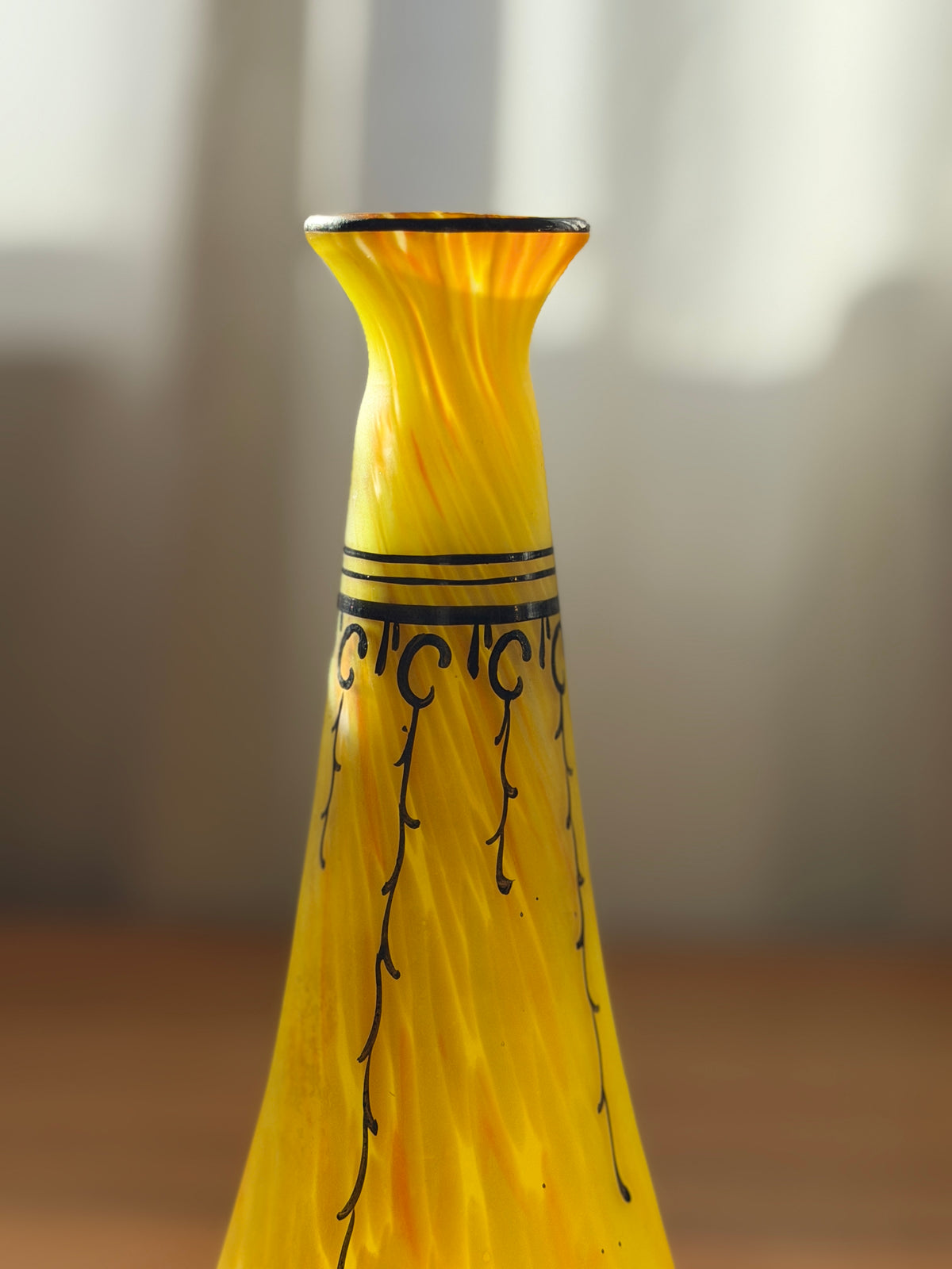Shop Art Nouveau Yellow Cased-Glass Bud Vase, signed Legras, France c.1900 - Spirit Gallery Vintage Furniture