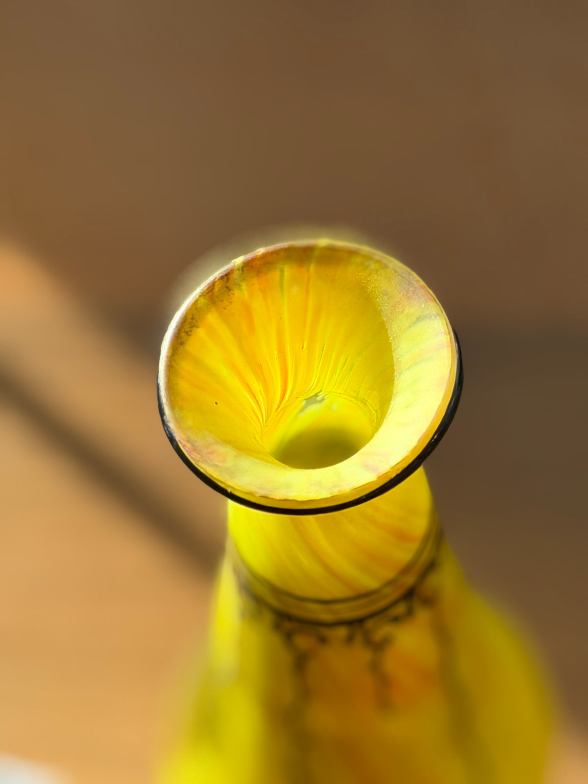 Shop Art Nouveau Yellow Cased-Glass Bud Vase, signed Legras, France c.1900 - Spirit Gallery Vintage Furniture