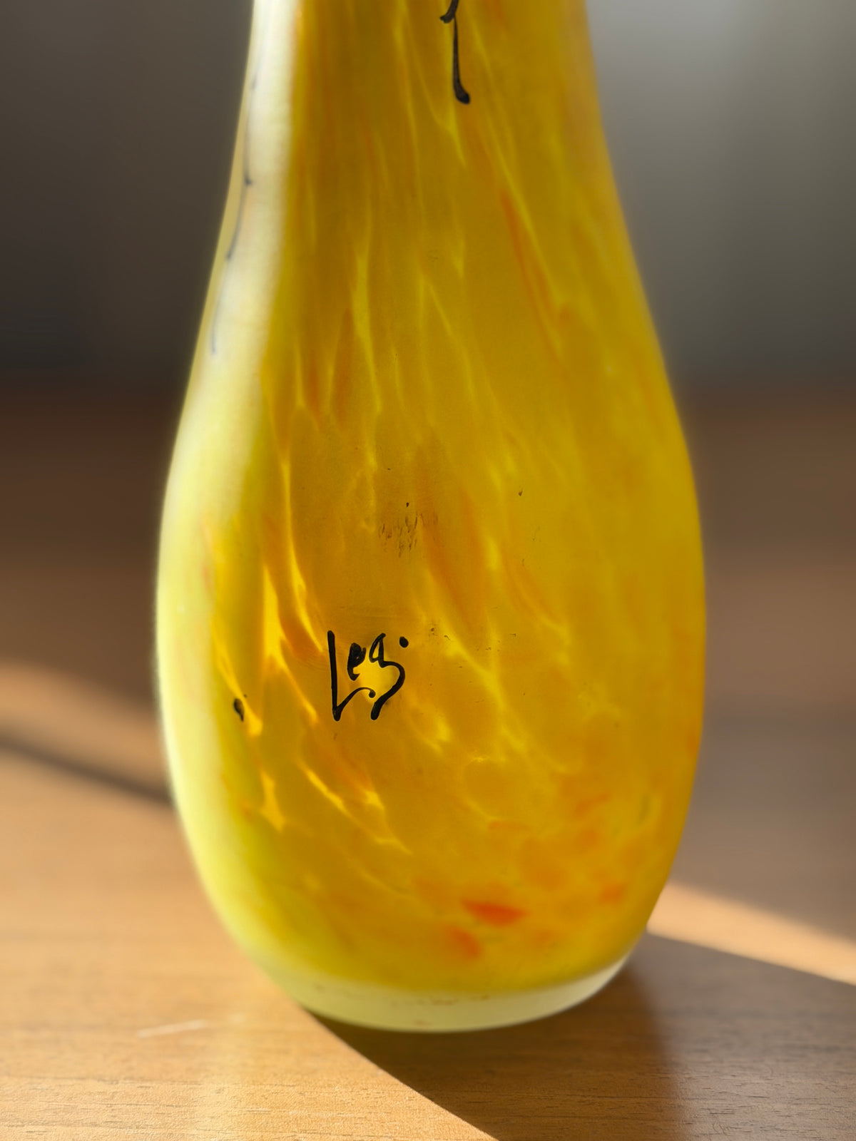 Shop Art Nouveau Yellow Cased-Glass Bud Vase, signed Legras, France c.1900 - Spirit Gallery Vintage Furniture