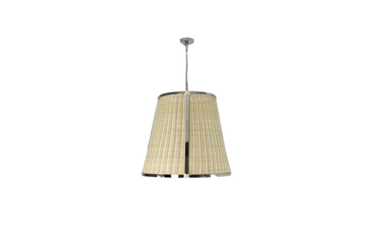 Caeli-A Handcrafted Brass Rattan Pendant Light Fixture