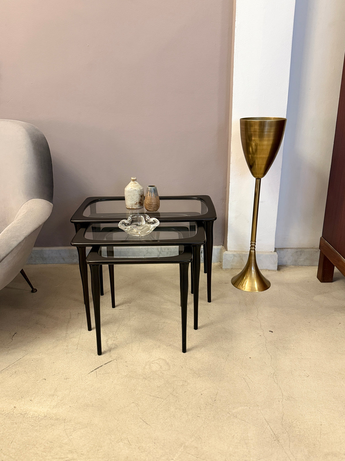 Shop Contemporary Polished Brass Champagne Bucket Stand by Jonathan Amar - Spirit Gallery Vintage Furniture