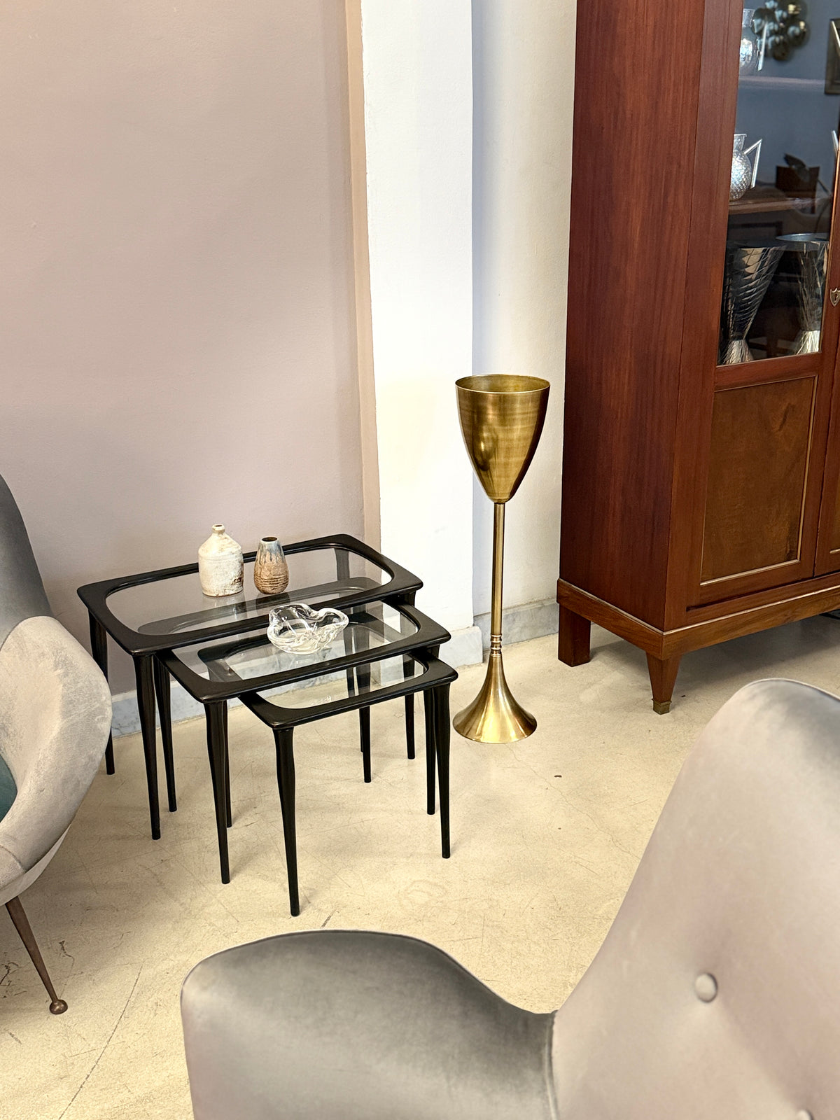 Shop Contemporary Polished Brass Champagne Bucket Stand by Jonathan Amar - Spirit Gallery Vintage Furniture