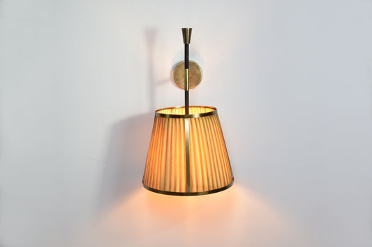 Shop Caeli-W4 Brass and Fabric Sconce, JAS - Spirit Gallery Vintage Furniture