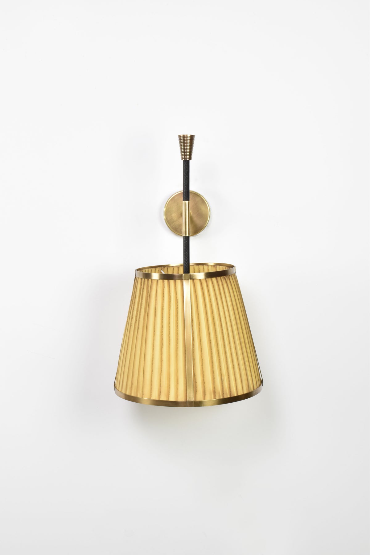 Shop Caeli-W4 Brass and Fabric Sconce, JAS - Spirit Gallery Vintage Furniture