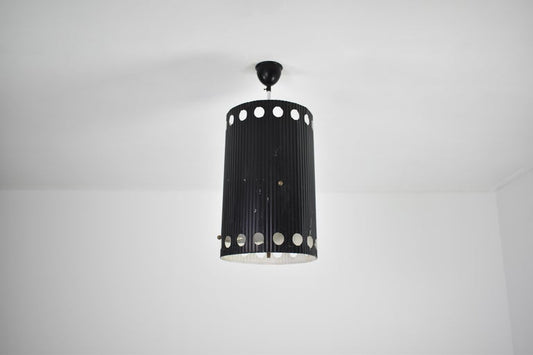 Original Mathieu Matégot "Java" Pendant in Black Lacquer, 1950s