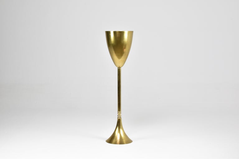 Shop Contemporary Polished Brass Champagne Bucket Stand by Jonathan Amar - Spirit Gallery Vintage Furniture