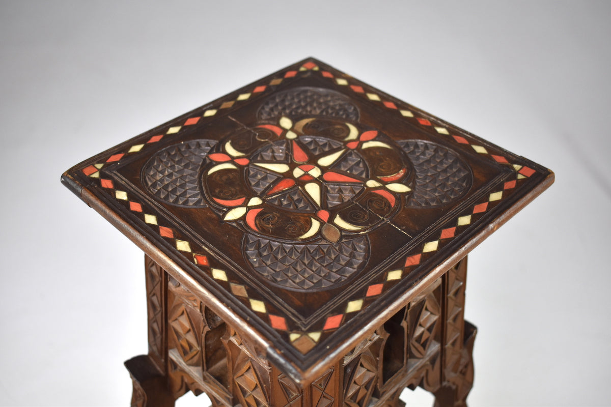 Shop Exquisite Pair of 1930's Moorish Pedestal tables - Spirit Gallery Vintage Furniture