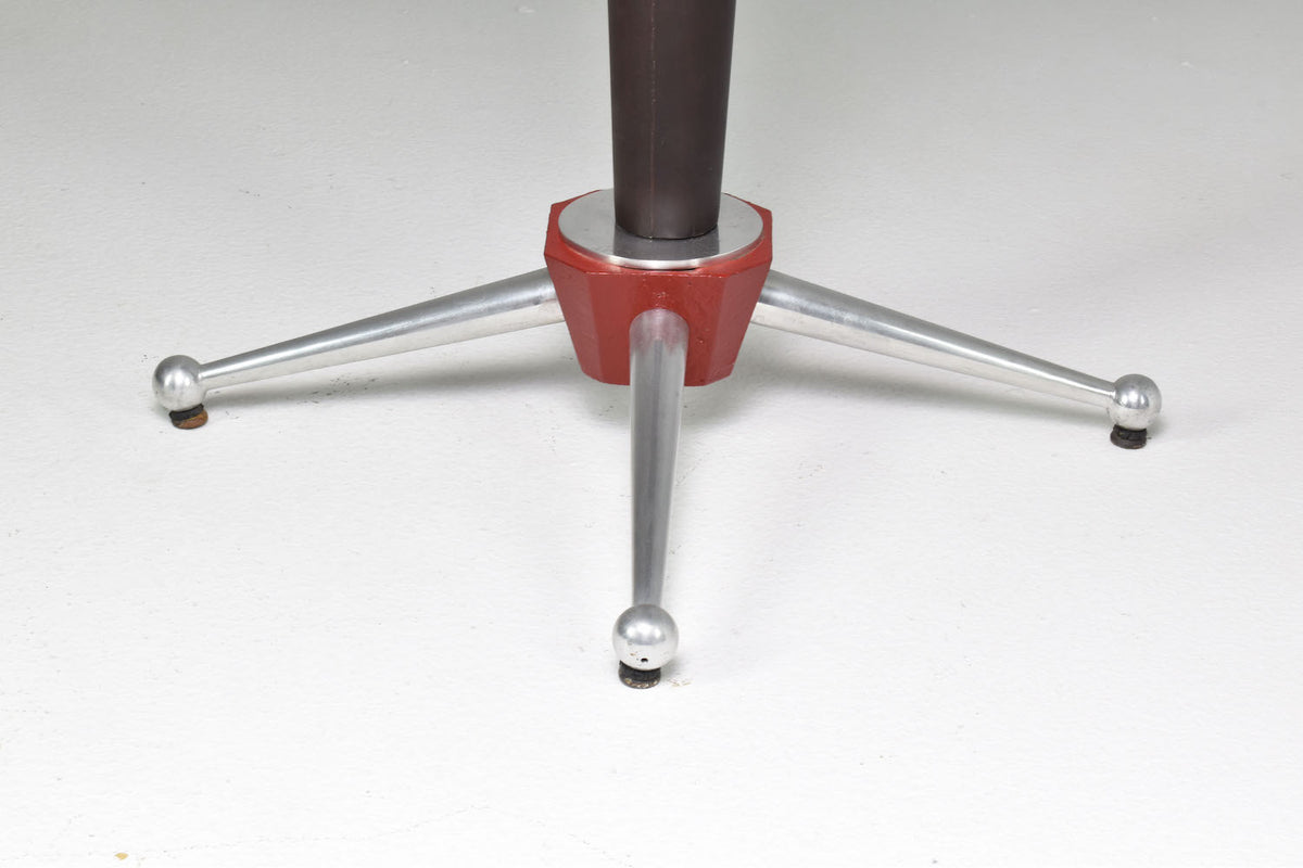 1950's French Stainless Steel Marble Table