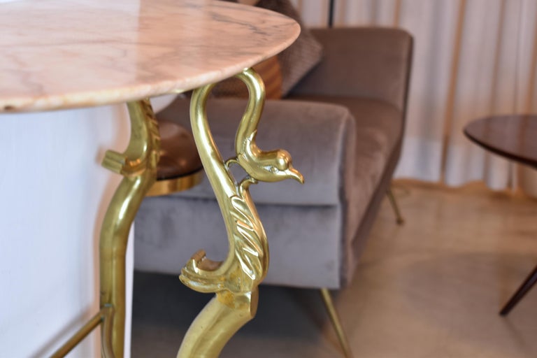 Shop 1950's Italian Brass Marble Console with Mirror - Spirit Gallery Vintage Furniture