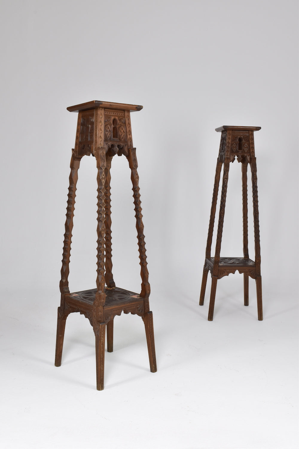 Shop Exquisite Pair of 1930's Moorish Pedestal tables - Spirit Gallery Vintage Furniture