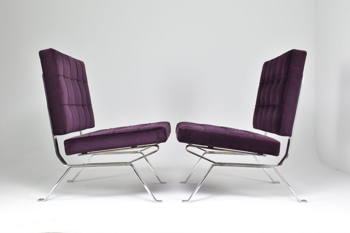 Shop Pair of Italian Mid-Century Dione Gastone Rinaldi Lounge Chairs, 1950's - Spirit Gallery Vintage Furniture