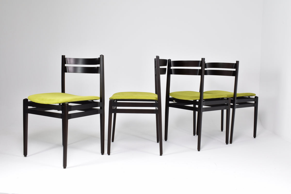 Shop Set of 8 1960's Italian 107 Dining Chairs by Gianfranco Frattini for Cassina - Spirit Gallery Vintage Furniture