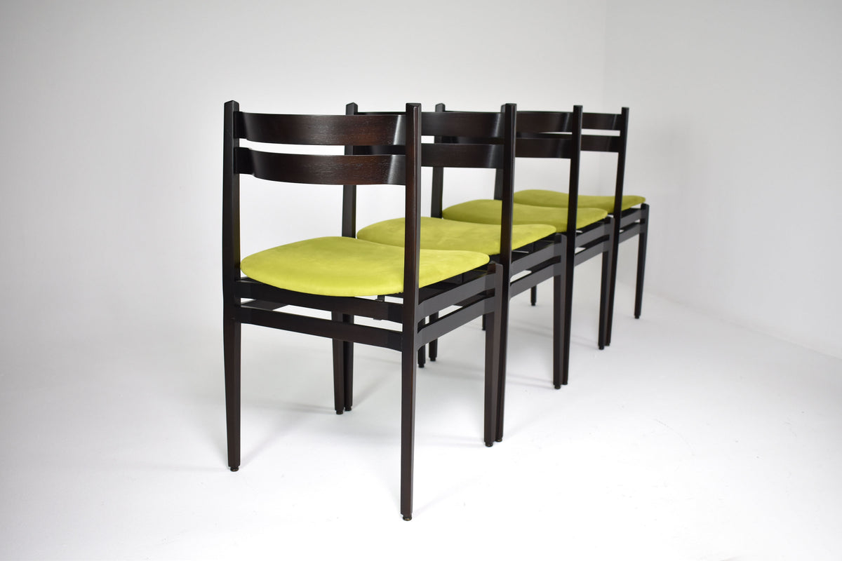 Shop Set of 8 1960's Italian 107 Dining Chairs by Gianfranco Frattini for Cassina - Spirit Gallery Vintage Furniture