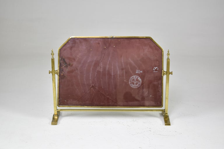 1930's French Adjustable Frame Brass Table Mirror
