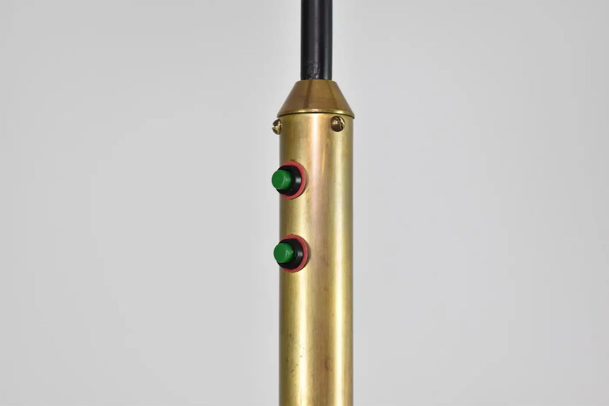 Shop 1950s Vintage Italian Brass & Marble Floor Lamp in the Style of Angelo Lelii - Spirit Gallery Vintage Furniture