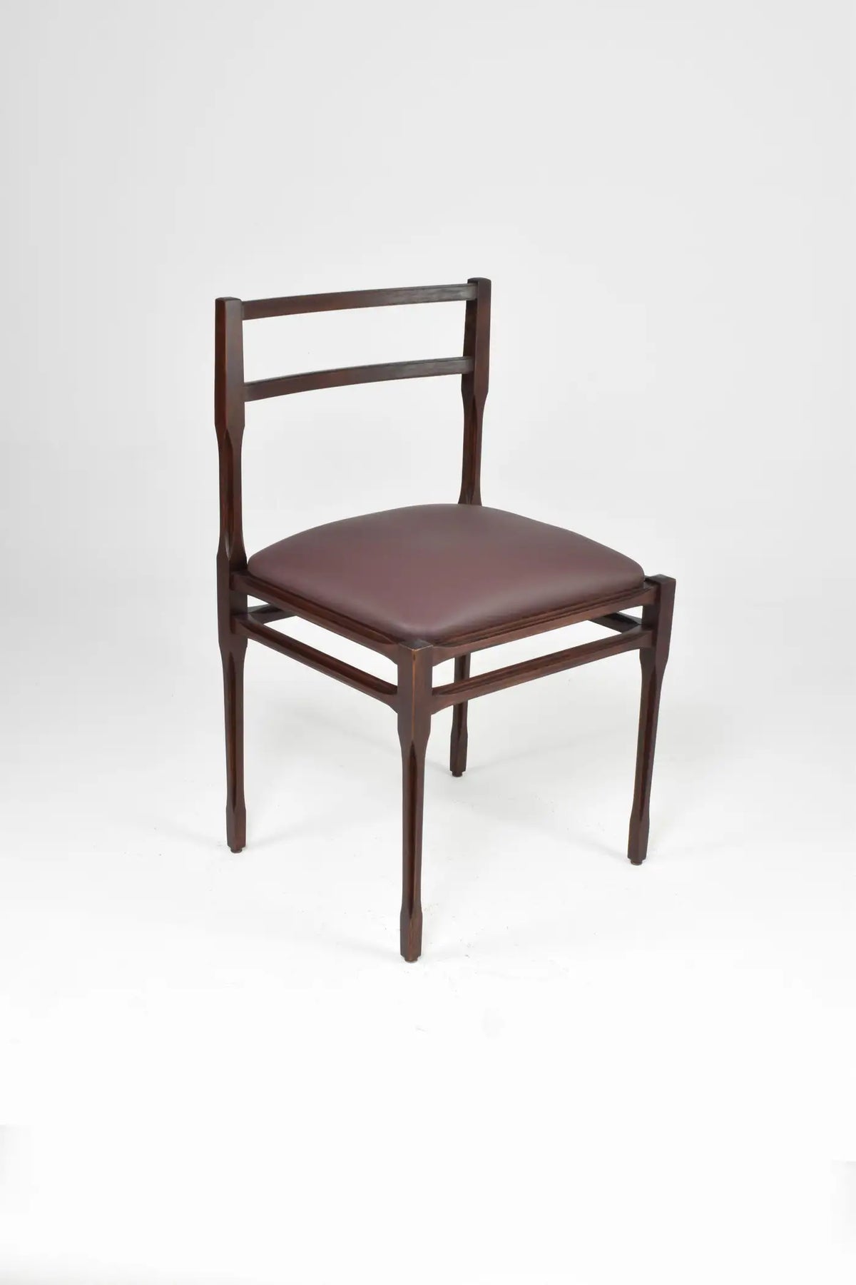 Shop Set of 8 1970s Italian Leather & Wooden Dining Chairs in the Style of Stildomus - Spirit Gallery Vintage Furniture
