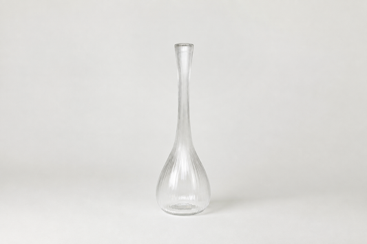 Daum Clear Glass Vase, France, 1970s