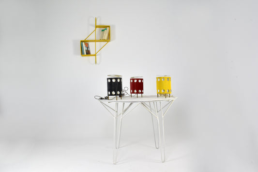 Shop French Metal Wall Shelf "Clé de Sol" by Mathieu Matégot, 1955 - Spirit Gallery Vintage Furniture