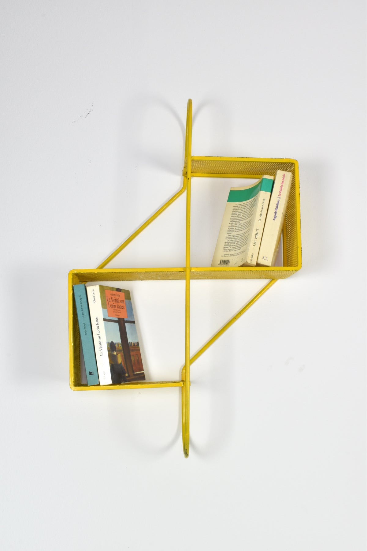 Shop French Metal Wall Shelf "Clé de Sol" by Mathieu Matégot, 1955 - Spirit Gallery Vintage Furniture