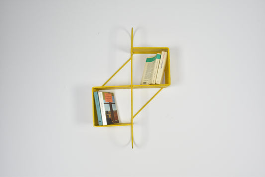 Shop French Metal Wall Shelf "Clé de Sol" by Mathieu Matégot, 1955 - Spirit Gallery Vintage Furniture