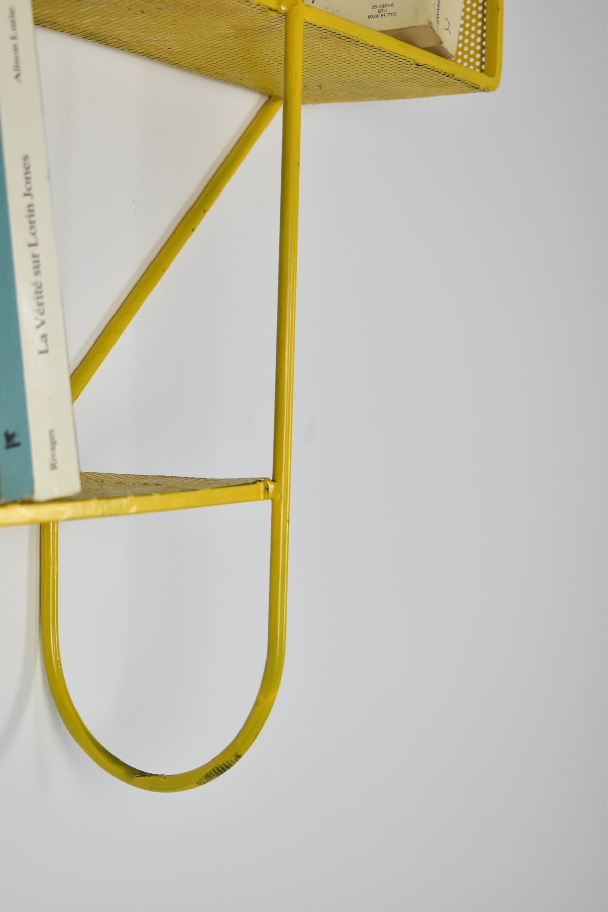 Shop French Metal Wall Shelf "Clé de Sol" by Mathieu Matégot, 1955 - Spirit Gallery Vintage Furniture