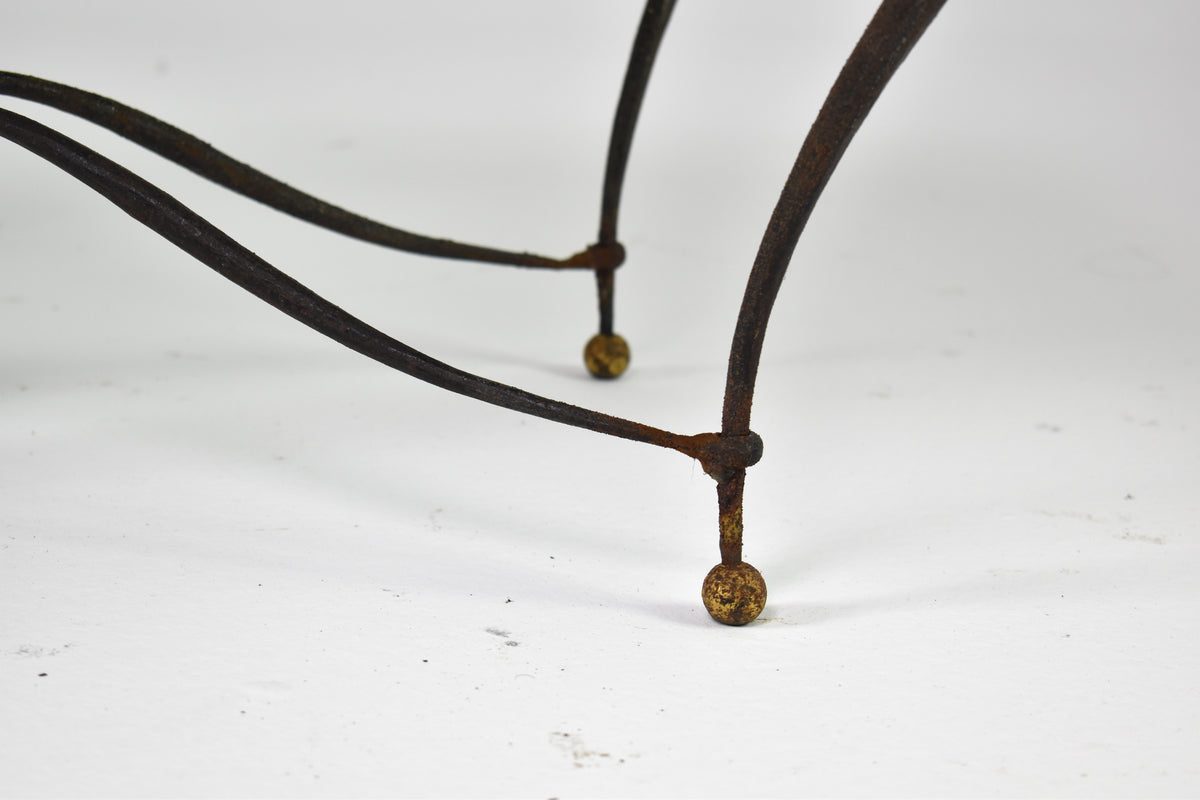 Shop French Brass & Marble Coffee Table Attributed to René Drouet, circa 1945 - Spirit Gallery Vintage Furniture