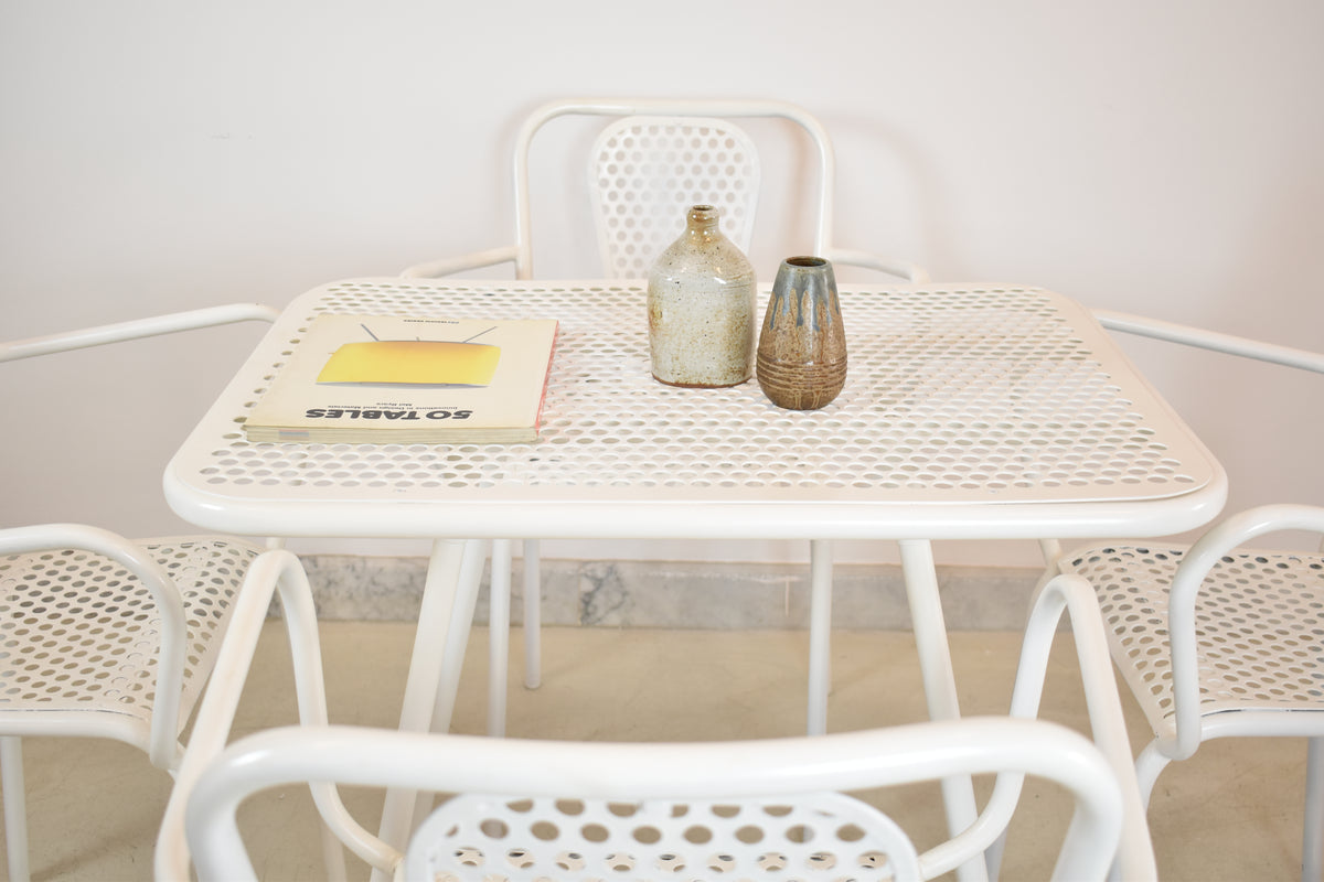 Shop French 'Radar' Metal Garden Table by Rene Malaval, 1940s-1950s - Spirit Gallery Vintage Furniture