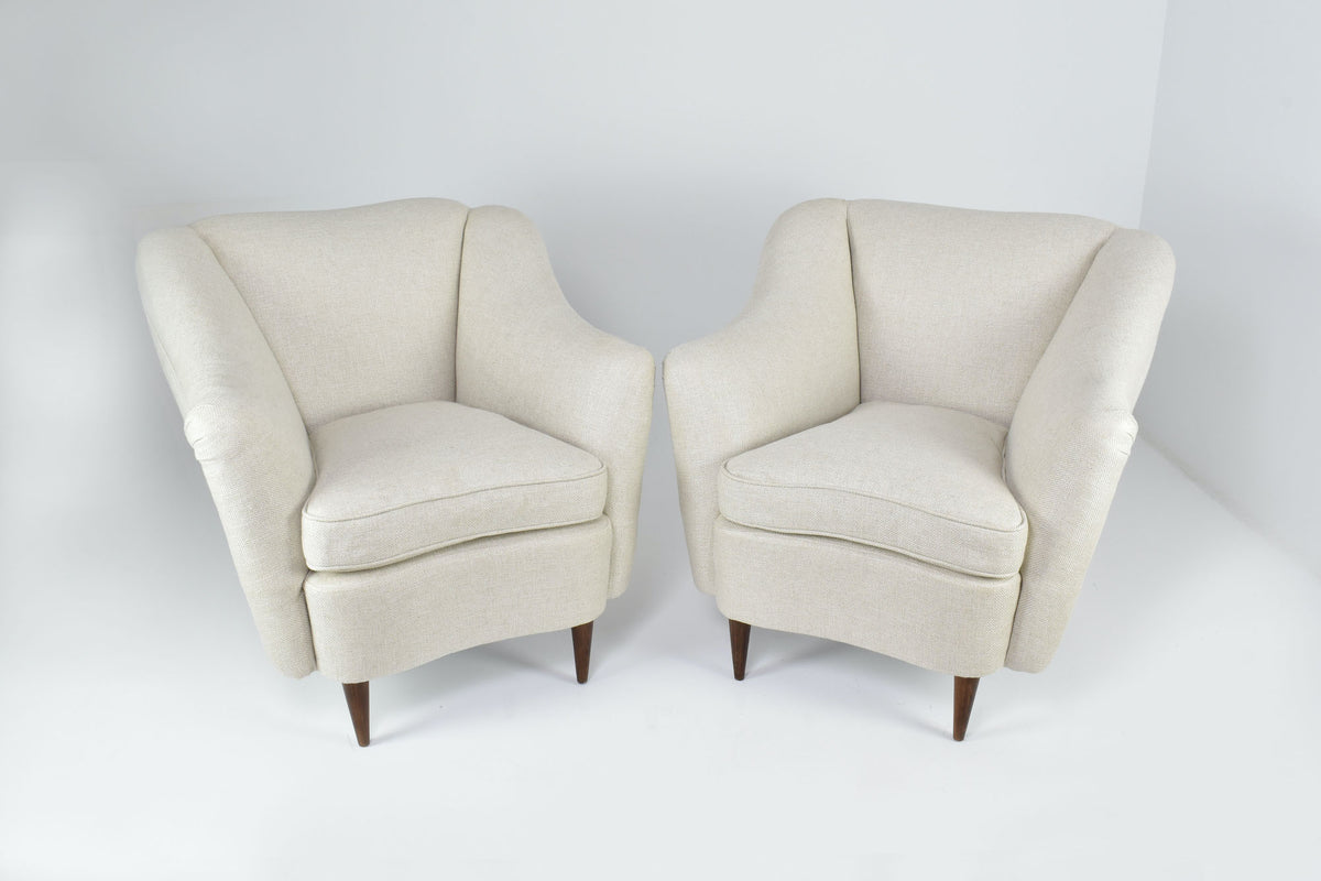 Shop Pair of Italian Lounge Chairs, ISA Bergamo, circa 1955–60 - Spirit Gallery Vintage Furniture