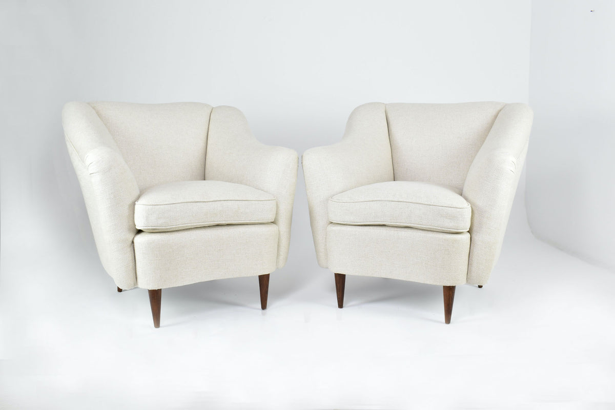 Shop Pair of Italian Lounge Chairs, ISA Bergamo, circa 1955–60 - Spirit Gallery Vintage Furniture