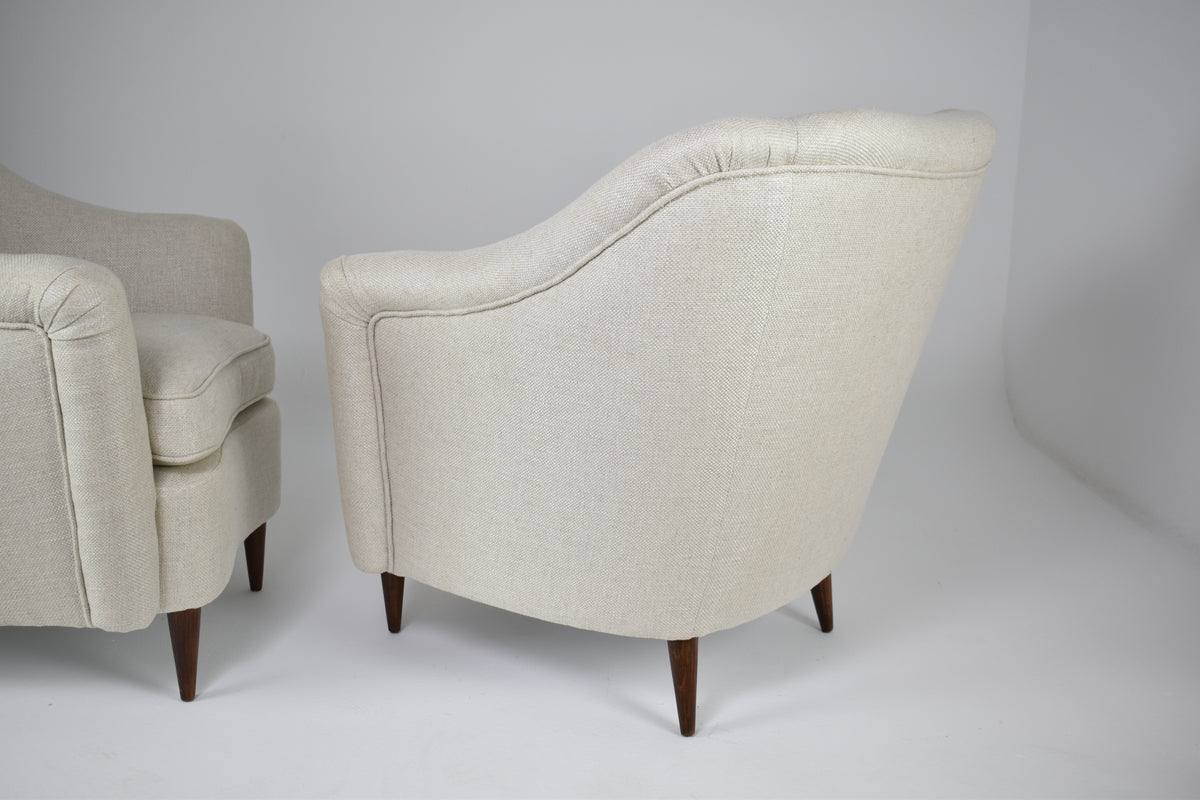 Shop Pair of Italian Lounge Chairs, ISA Bergamo, circa 1955–60 - Spirit Gallery Vintage Furniture